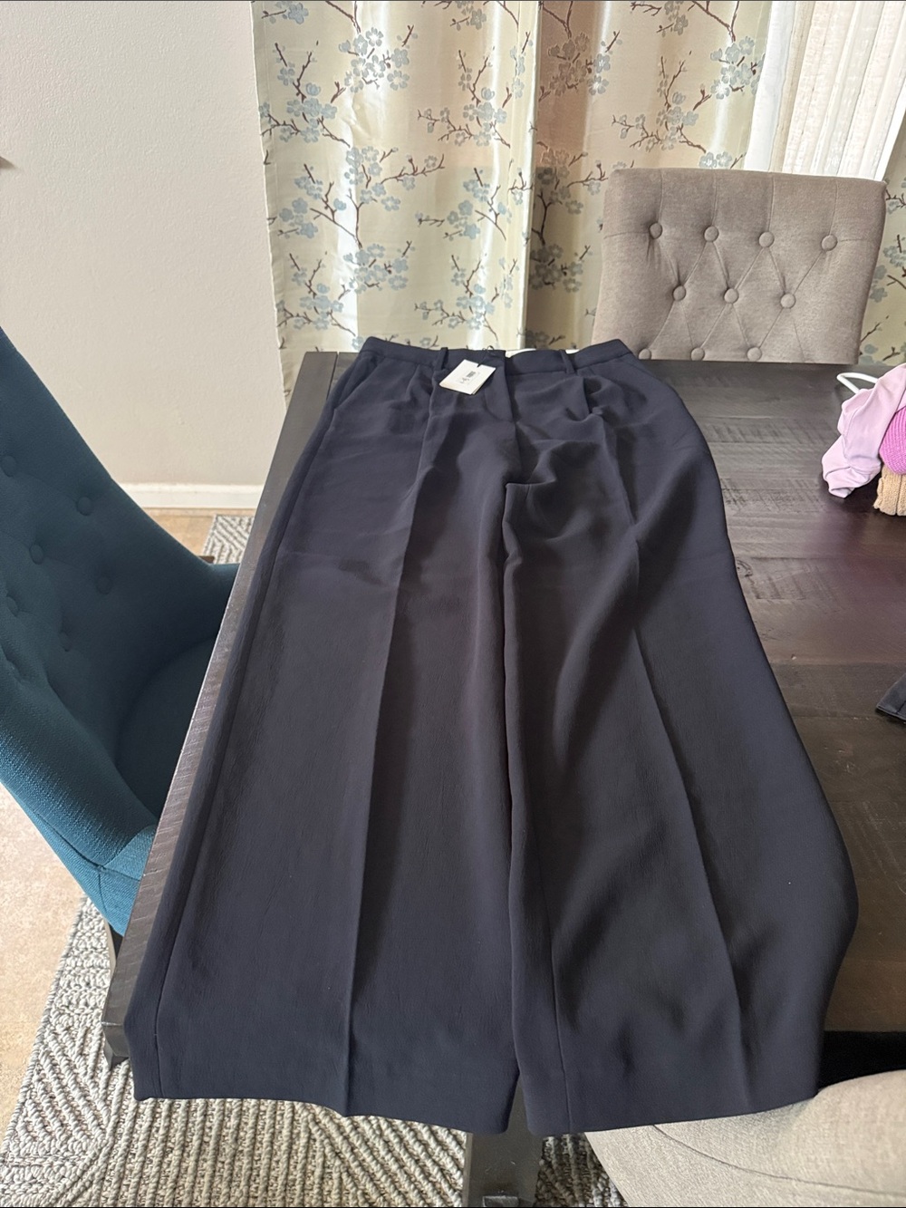 Aritzia Women's Black Wide-Leg pants